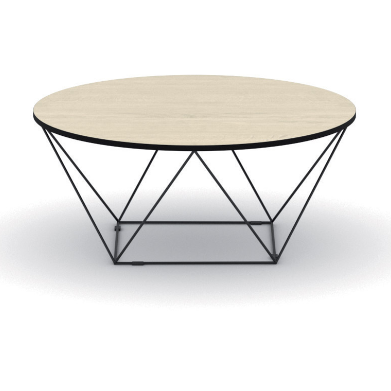 B2B Partner Okrągły stół konferencyjny WIRE, blat średnica 1050 mm, naturalny dąb 498063