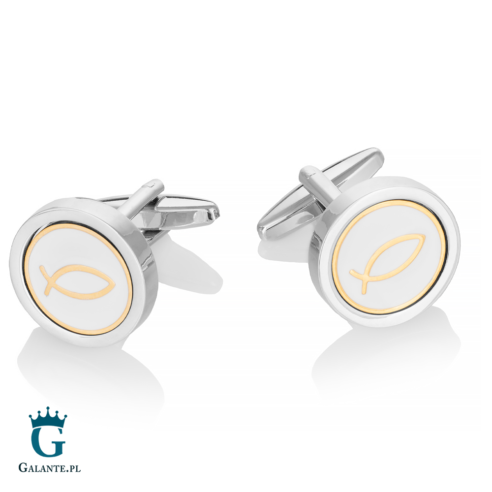 Galante Spinki do mankietów X2 Ichthys Silver PSC152A/260