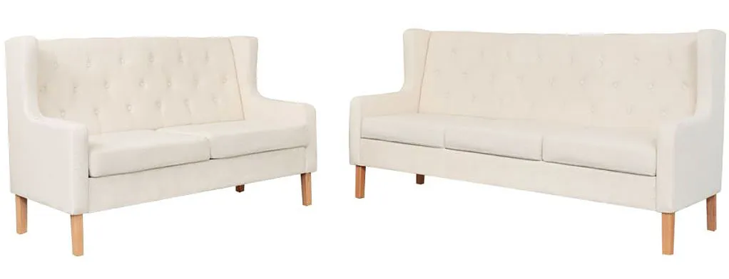 Kremowy zestaw wypoczynkowy do salonu E9-P77