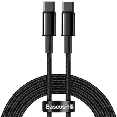 Baseus kabel USB Typ C - USB Typ C szybkie ładowanie Power Delivery Quick Charge 100 W 5 A 2 m czarny (CATWJ-A01) - 2 Czarny USB Typ C (męski) CATWJ-A01