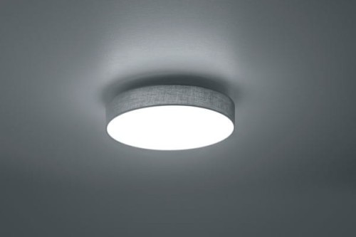 Trio Plafon LAMPA sufitowa LUGANO 621912411 okrągła OPRAWA abażurowa LED 22W natynkowa szara 621912411