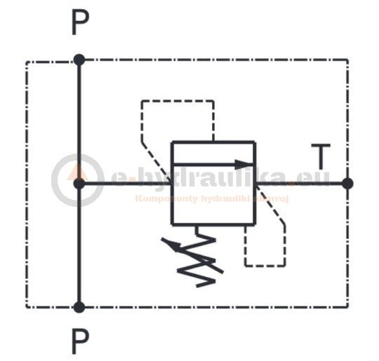 Zawór przelewowy, CBF, VLP40-L-38-03-A, 3/8