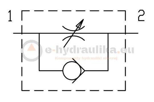 Zawór dławiąco-zwrotny baryłkowy, VURF140, 1/4