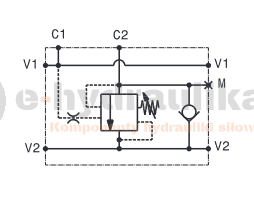 Zawór zwrotno-hamujący, CBF, OVC-SE-F2-PST-1202A, 1/2