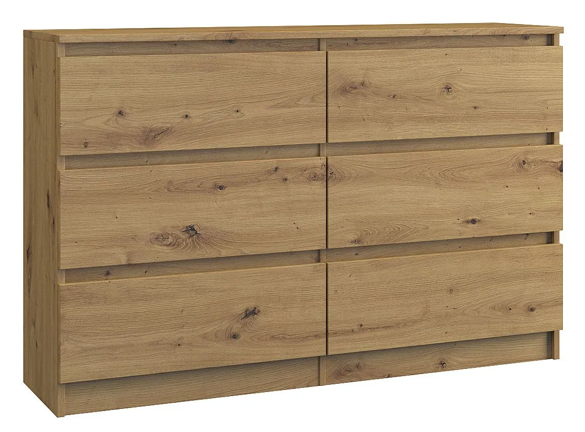 Duża Komoda 140 Cm Dąb Artisan K2-M83
