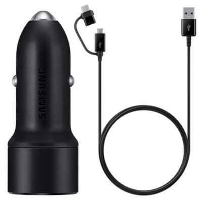 Samsung Zasilacz samochodowy EP-L1100 2x USB s funkcí rychlonabíjení 15W EP-L1100WBEGEU) Czarny