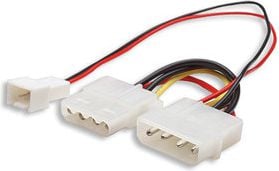 Manhattan Molex x2 - 3-pin, 0.2m, Wielokolorowy 330411