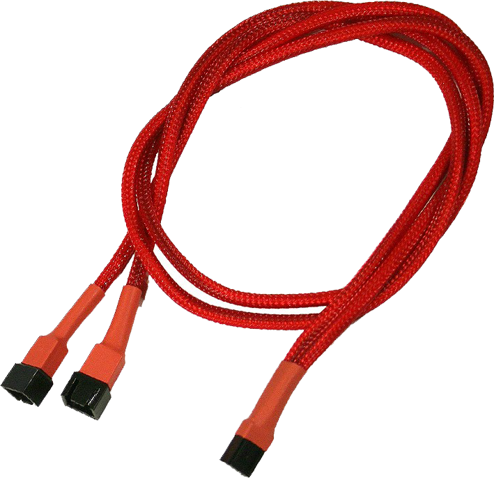 Nanoxia 3-pin - 3-pin x2, 0.6m, Czerwony 900300003