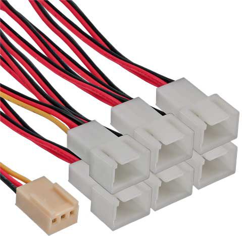 InLine 3-pin - 3-pin x6, 0.15m, Wielokolorowy 33436