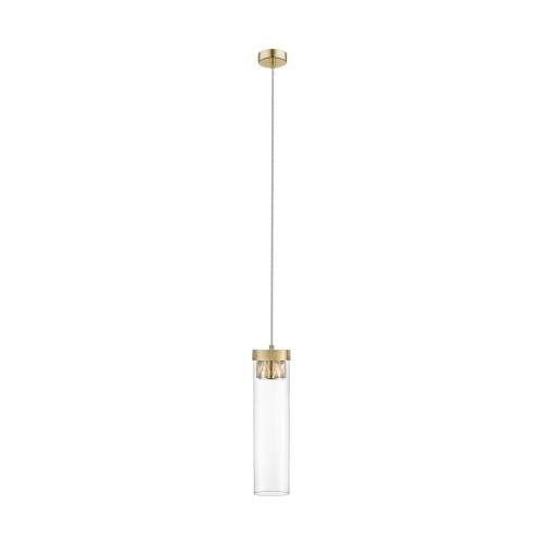 Zdjęcia - Żyrandol / lampa Zuma Line Wąska, dekoracyjna lampa wisząca do kuchni P0389-01D-0FD2 z serii GEM (｡◕‿ 