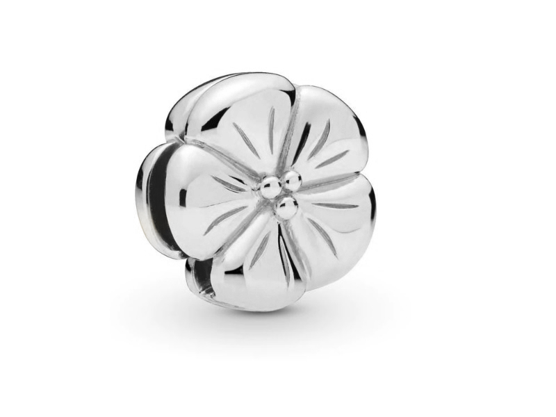 Valerio.pl Rodowany srebrny charms koralik reflexions kwiatuszek kwiat flower srebro 925 BEAD193RH BEAD193RH