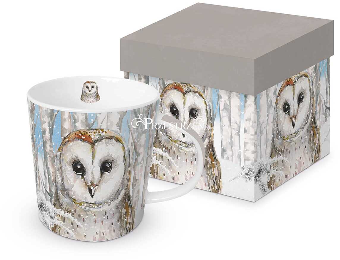 DUŻY PORCELANOWY KUBEK Sowa EMMA