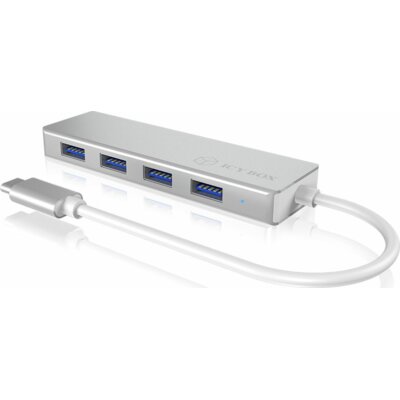 Icy Box RaidSonic RaidSonic IB-HUB1425-C3 USB hub - 4 - Srebrny IB-HUB1425-C3
