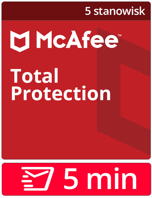 McAfee Total Protection 2026 (5 stanowisk, 12 miesięcy)