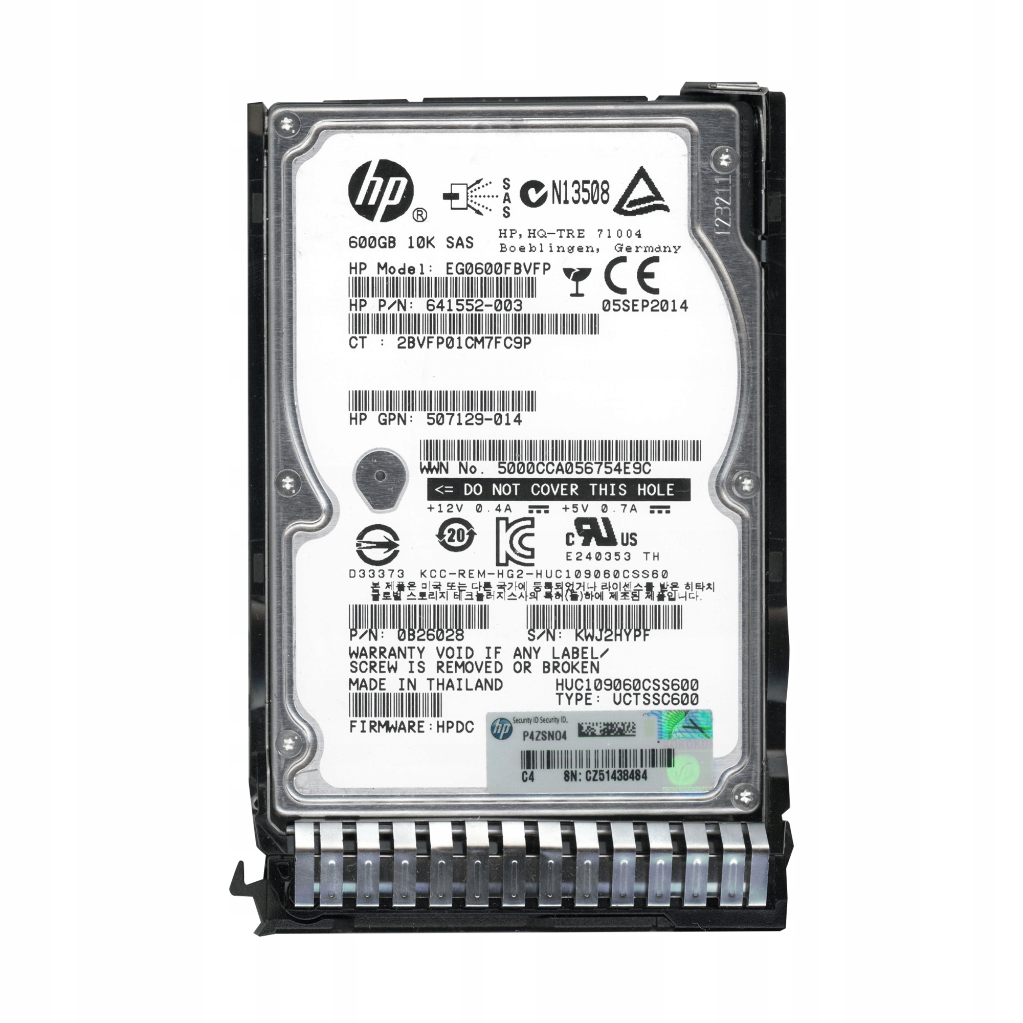 HP dysk twardy 600GB 10K 6Gbps SAS 2,5 SFF Hot-Plug 641552-003
