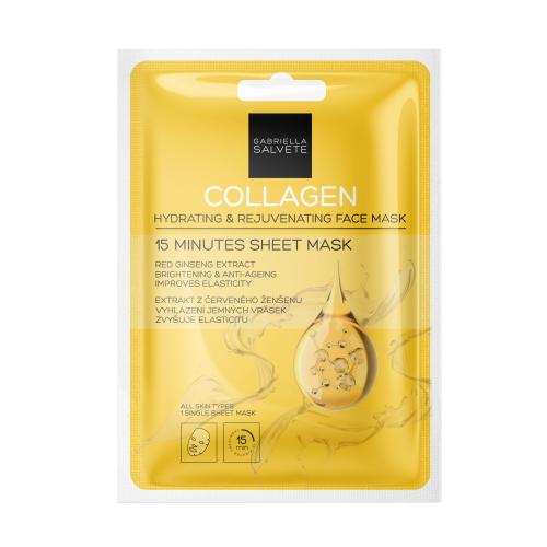 Gabriella Salvete 15 Minutes Sheet Mask Collagen maseczka do twarzy 1 szt dla kobiet
