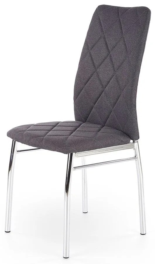 Ciemnoszare Nowoczesne Krzesło Pikowane H0-P77