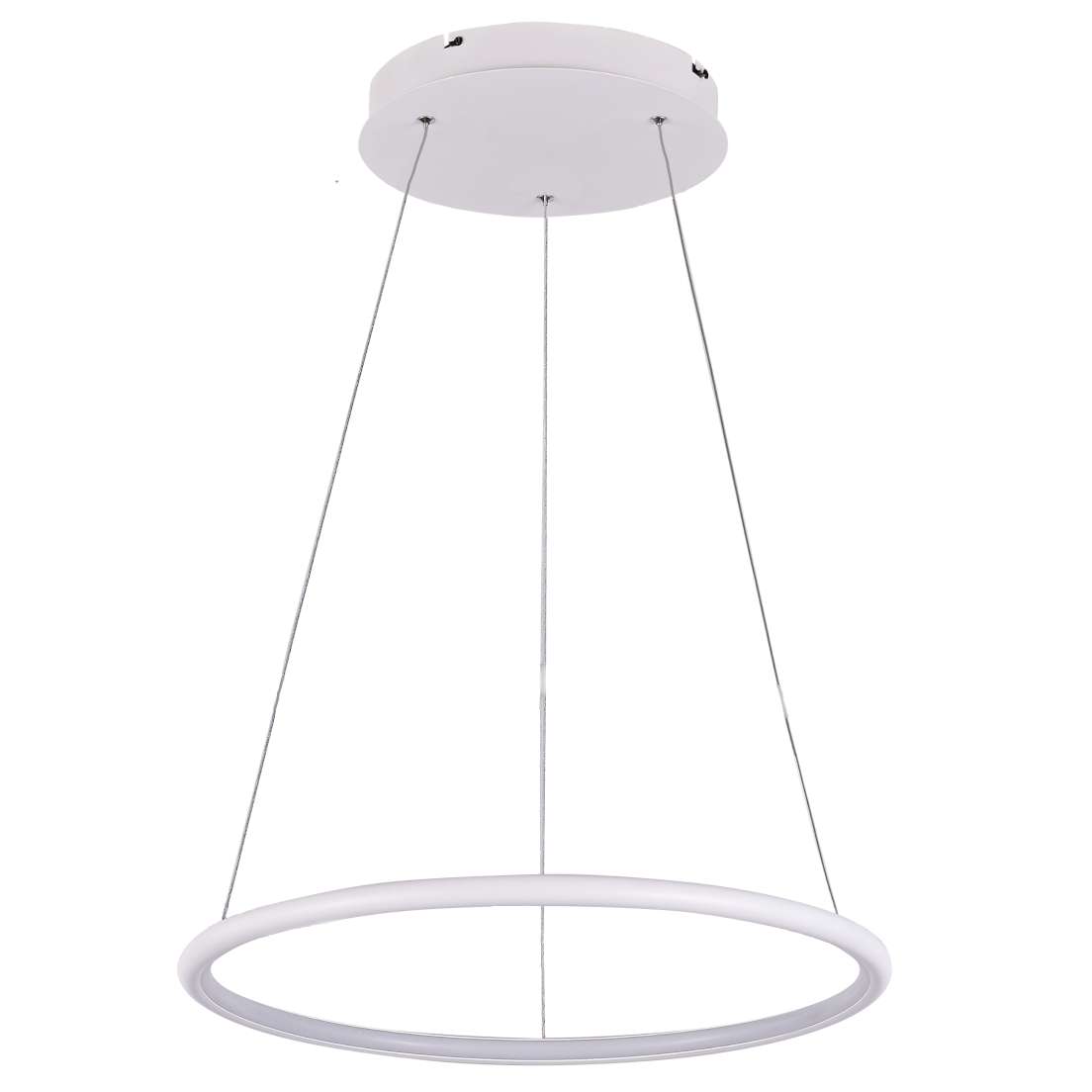LAMPA wisząca SLIM/000061/4000/W MDECO metalowa OPRAWA okrągł ZWIS LED 32W 4000K ring do biura biały