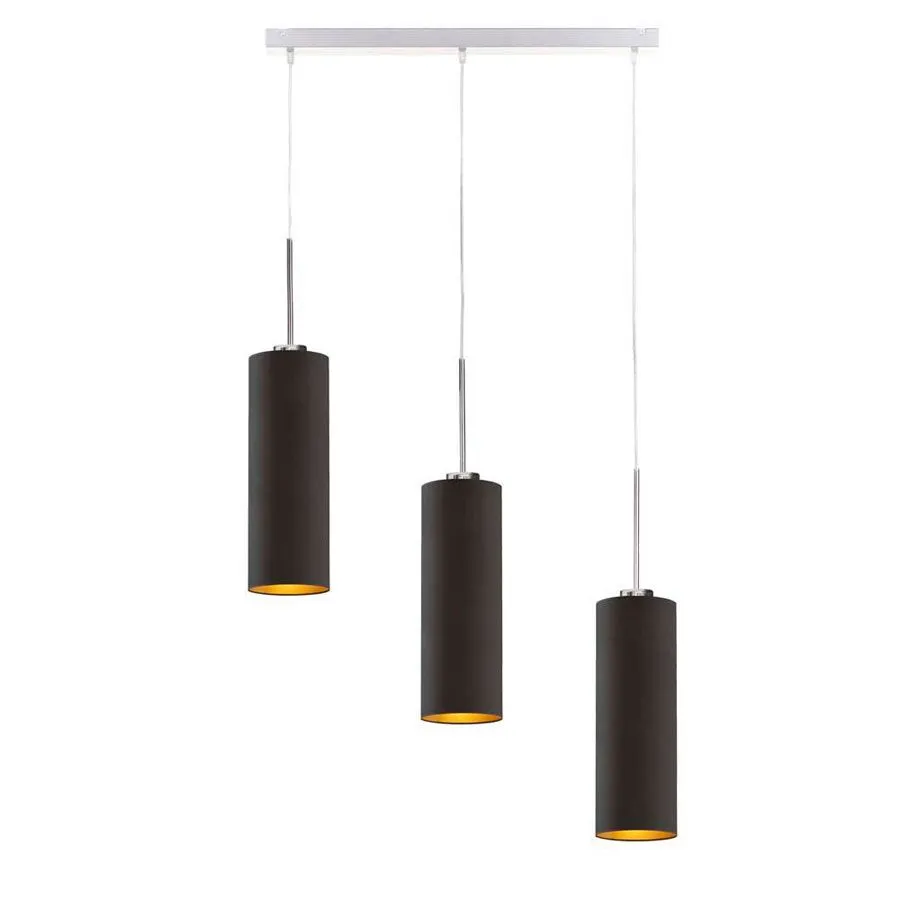 Lampa wisząca z podłużnymi kloszami na stalowym stelażu - Z7-Z39