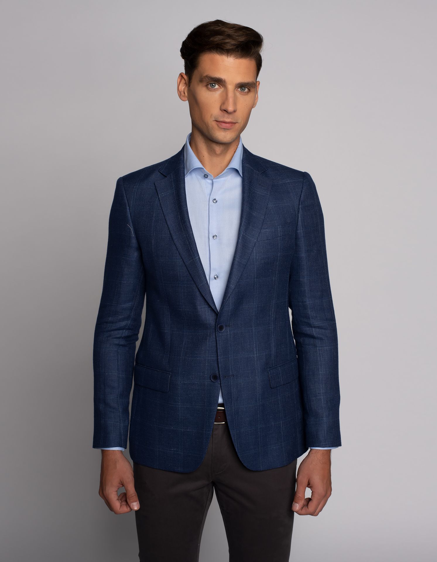 marynarka męska camerino niebieski slim fit