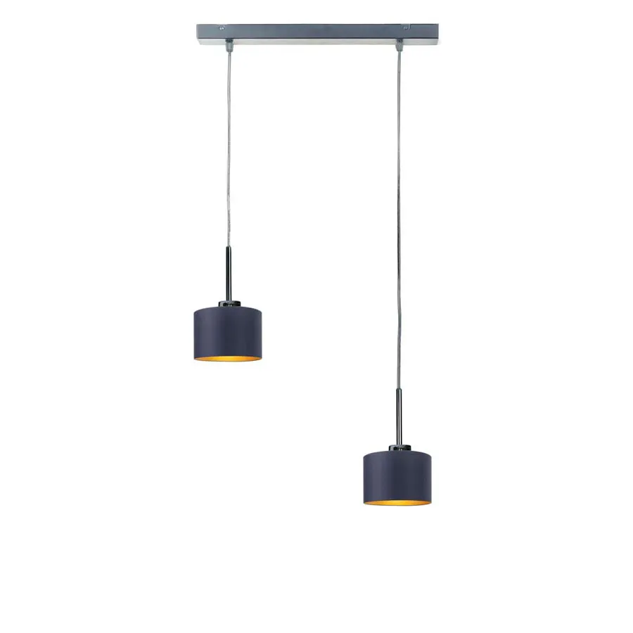 Okrągła lampa wisząca nad stół na srebrnym stelażu - F2-G82