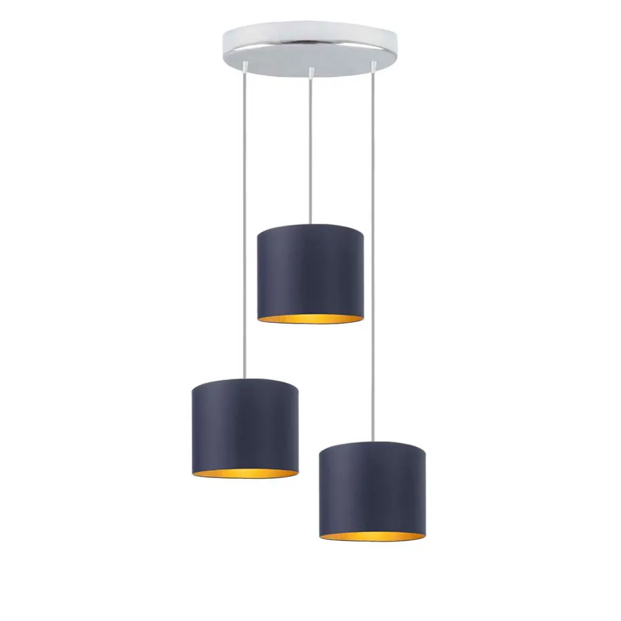 Lampa wisząca nad stół na chromowanym stelażu - S2-Z21
