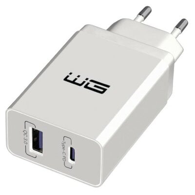 Фото - Зарядний пристрій Winner Ładowarka sieciowa WG 1x USB, 1x USB-C, PD 20W, QC 3.0  Biała (8810)