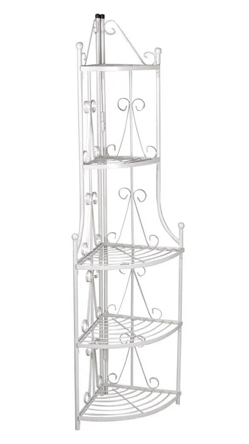 Biały metalowy stojak na rośliny A7-F12