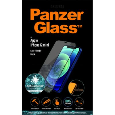 PanzerGlass iPhone 12 Mini antybakteryjne czarny do etui 2710