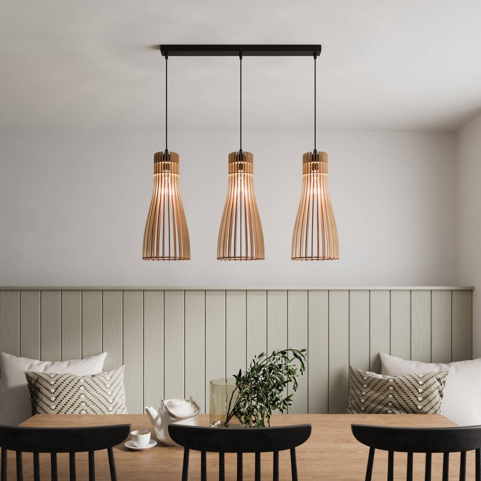 TEMAR LIGHTING Lampa wisząca Bottle, 3-punktowa
