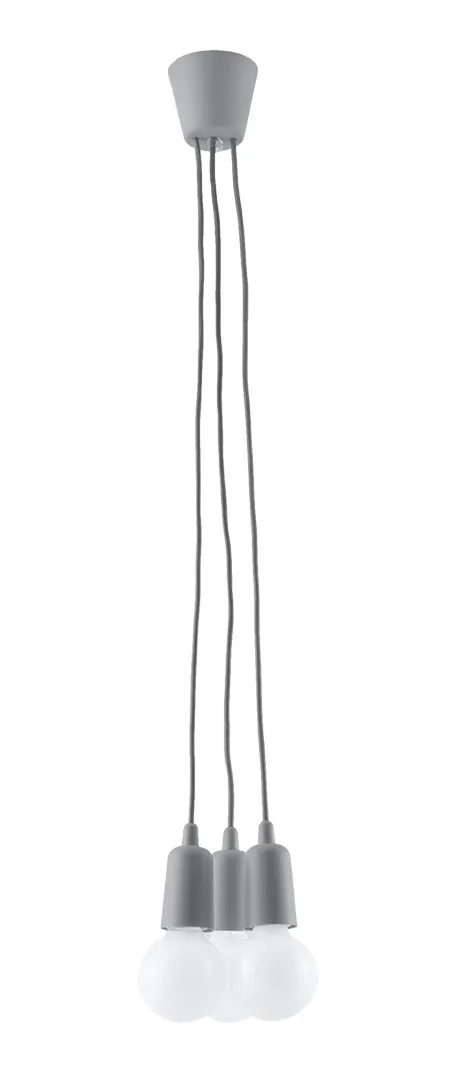 Szara potrójna lampa wisząca loftowa - EX542 E6-L99