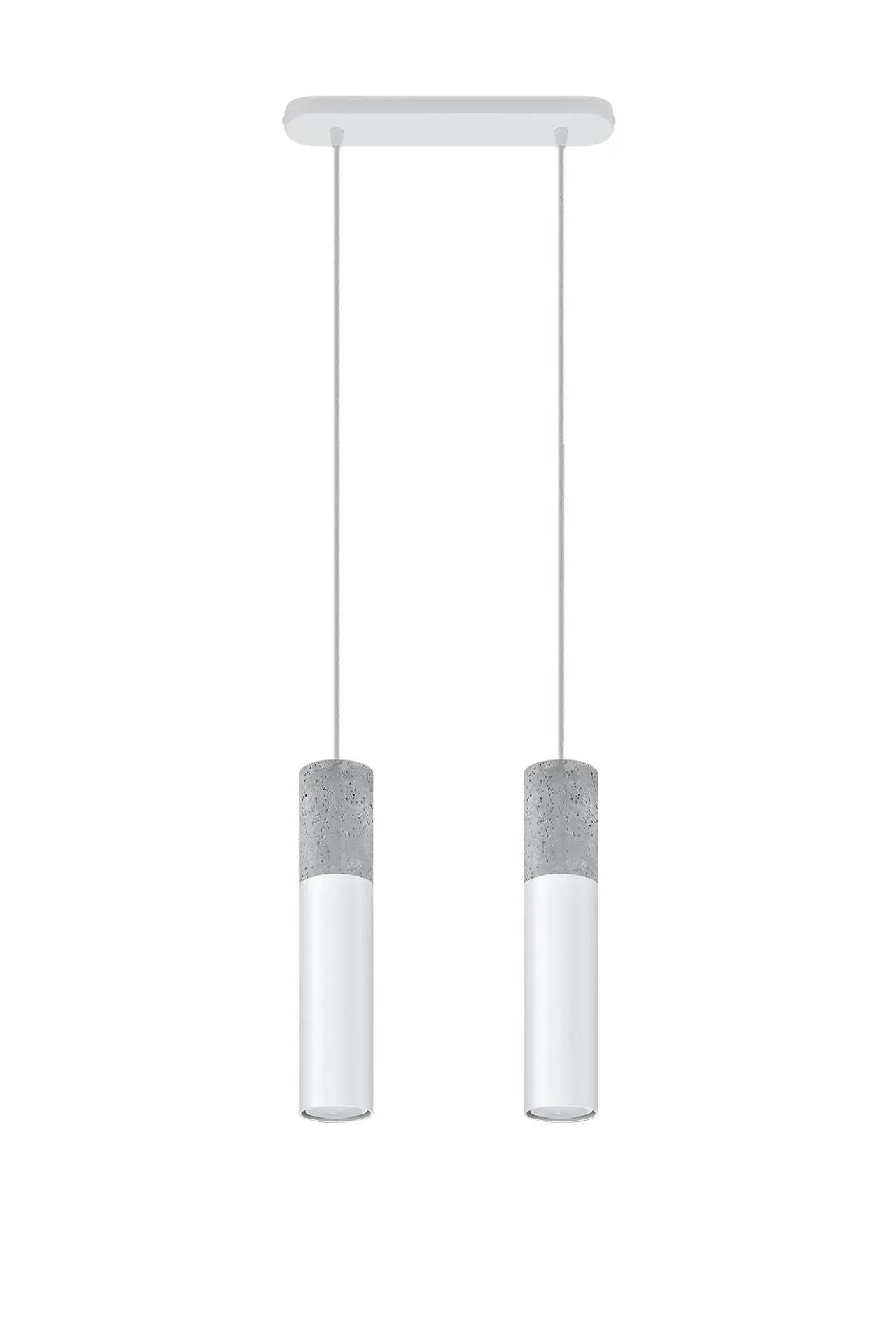 Biała industrialna podwójna lampa wisząca F6-E69