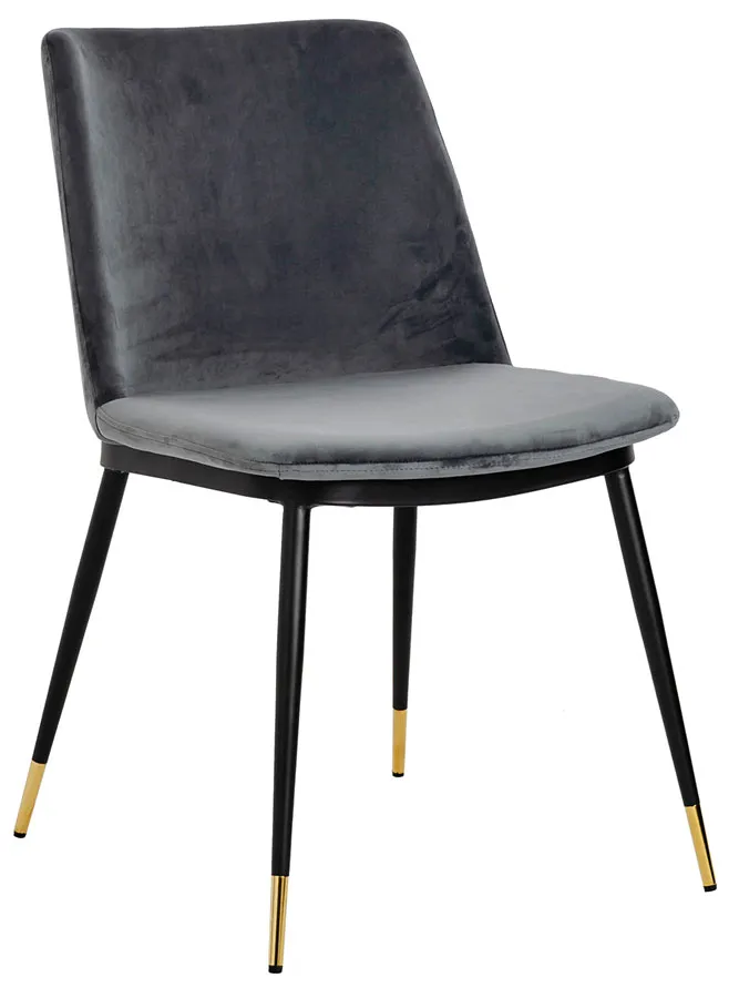 Welurowe krzesło szare tapicerowane G7-L68