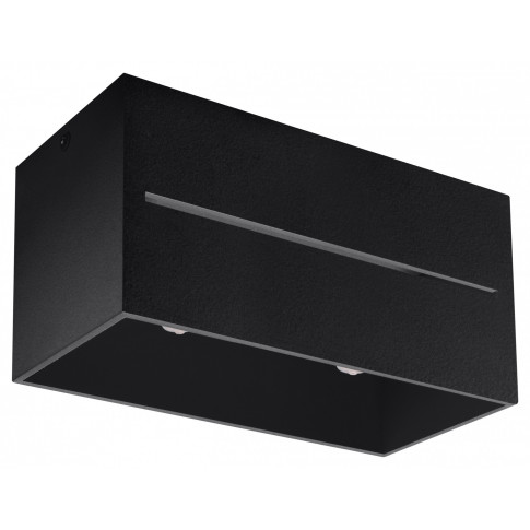 Czarny prostokątny plafon LED - EX510 Kanop