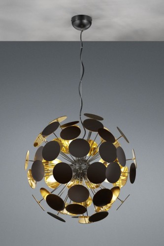 Trio Oświetlenie DISCALGO Lampa wisząca Czarny, 6-punktowe 309900632