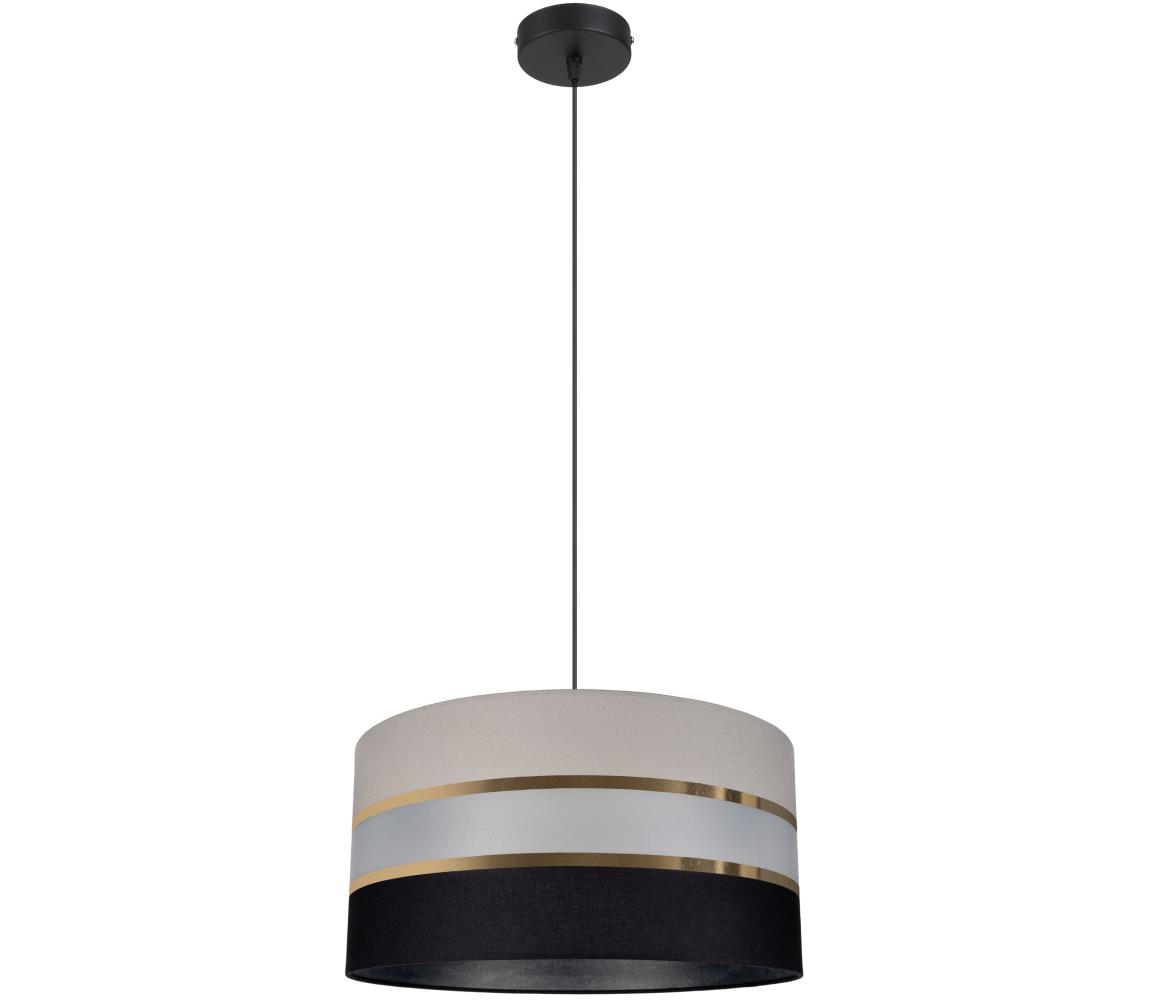 Żyrandol na lince CORAL 1xE27/60W/230V czarno-szary