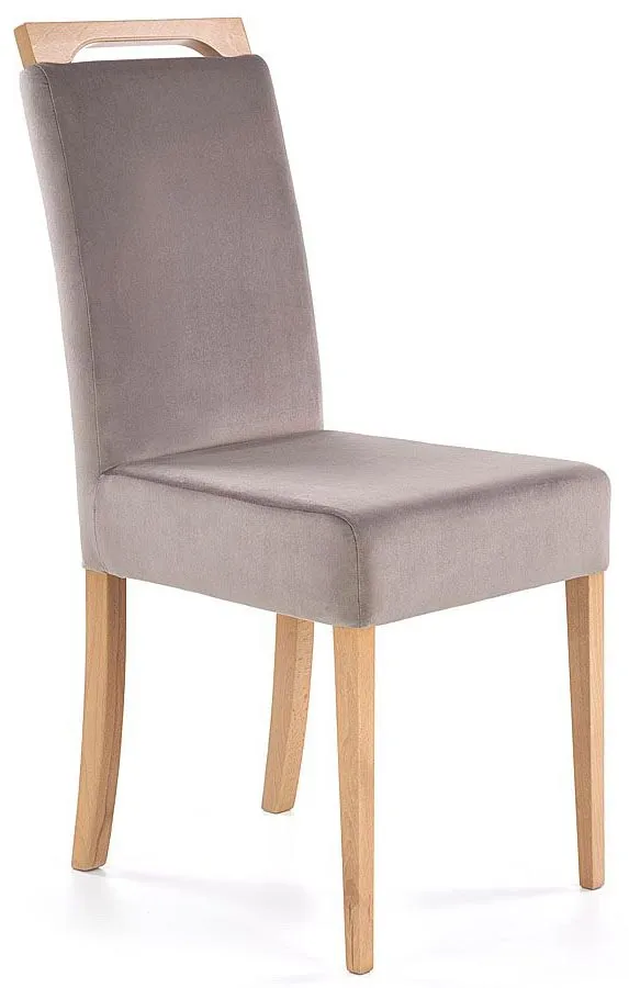 Tapicerowane krzesło drewniane popiel + dąb miodowy S7-L72