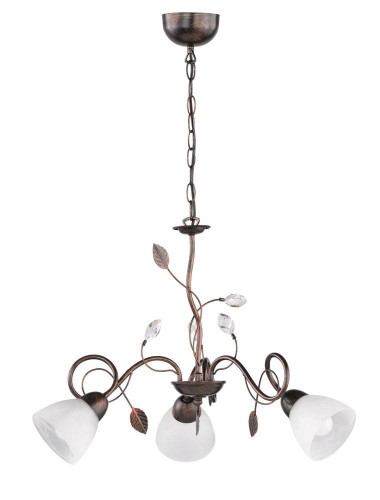 Trio Oświetlenie Leuchten Traditio Lampa Wisząca Ciemnobrązowy, Rudy, 3-punktowe (110700328)