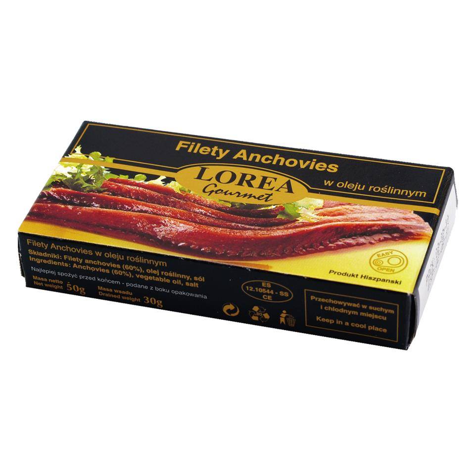 Anchovies w oleju roślinnym 50g Anchois Anszua