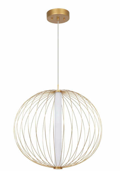 Lampa wisząca TREVISO, duża, złota, 28W LED, barwa neutralna 4000K