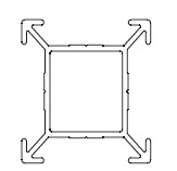 B2B Partner Słupek łączący, wysokość 1650 mm CF-C3A3+5+7+8,2ways