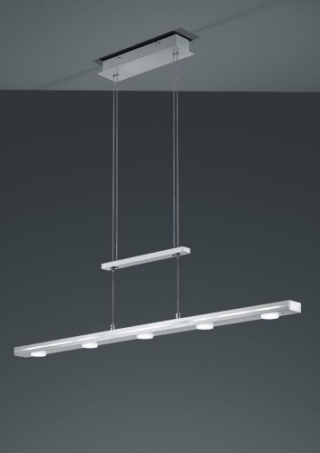 Trio Oświetlenie Leuchten Lacal Lampa Wisząca LED Nikiel matowy, 7-punktowe 379190707