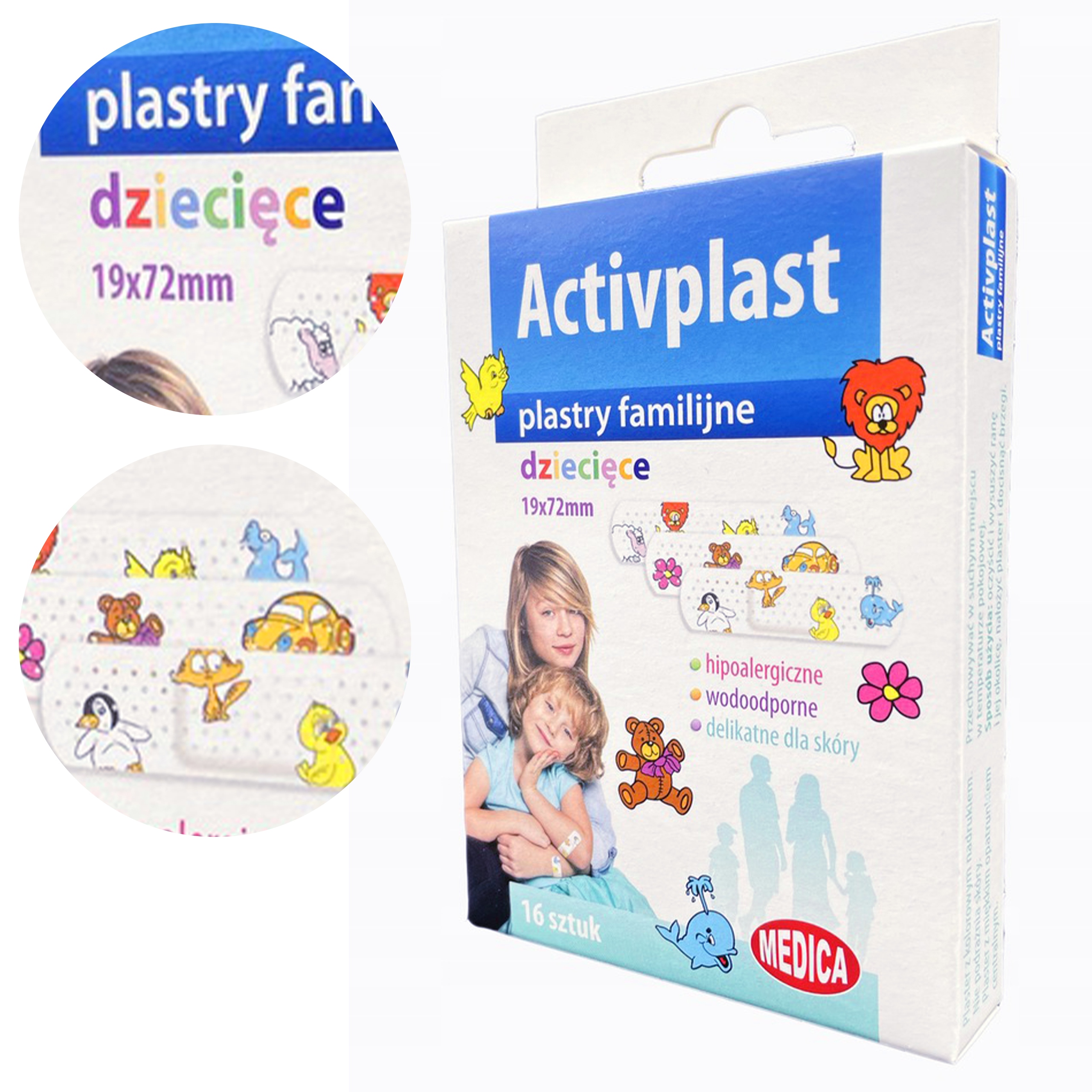 Activplast Activplast Plastry familijne dziecięce 16 szt