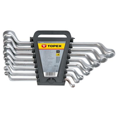 NEO-TOOLS Klucze oczkowe odgięte 6-22 mm 8 szt.