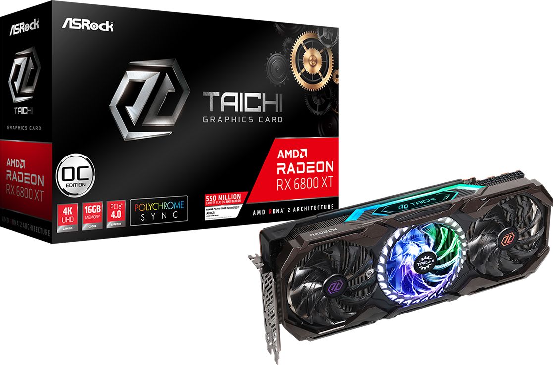ASRock Radeon RX 6800 XT Taichi X OC 16G B GDDR6 RX6800XT TCX 16GO RX6800XT TCX 16GO