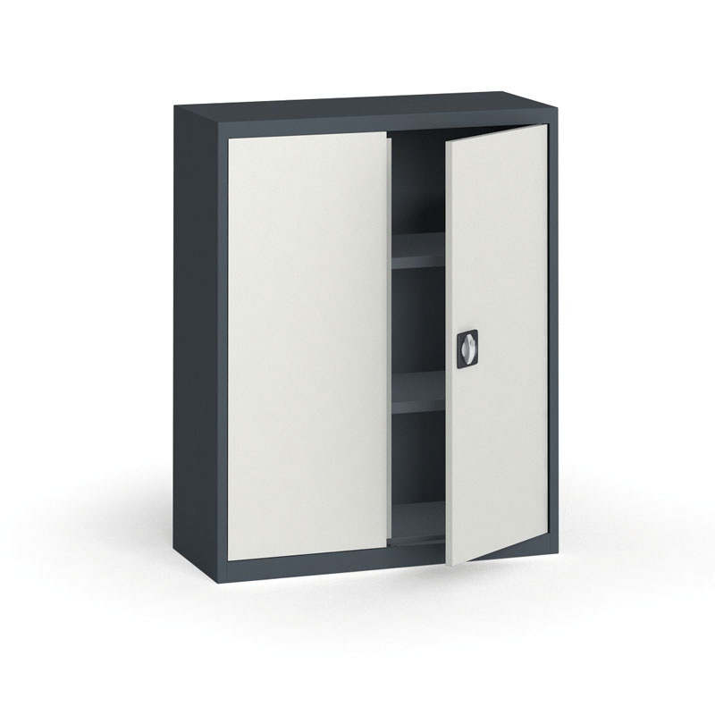 B2B Partner Szafa metalowa, 1150 x 950 x 400 mm, 2 półki, antracyt/szara 485042