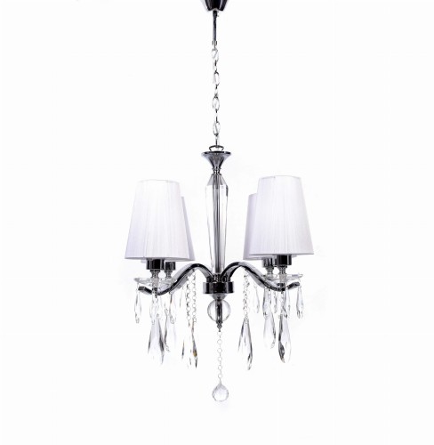 Lumina Deco Deco KLASYCZNY ŻYRANDOL KRYSZTAŁOWY BIAŁY ALESSIA W4