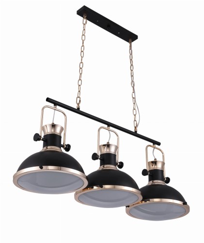 Lumina Deco Deco Lampa wisząca LOFT BATORE W3 LDP 274-3 BK) Deco