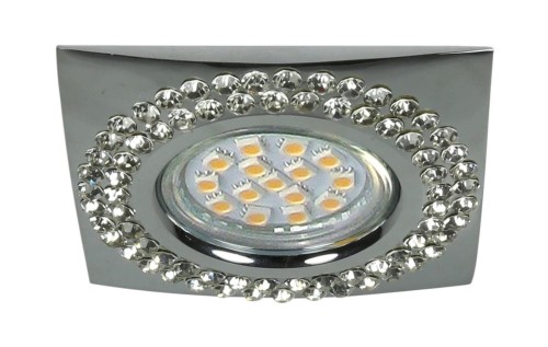 Candellux SOC-04 CH Chrom z kryształkami GU10 50W 230V Oczko sufitowe 2250915 2250915