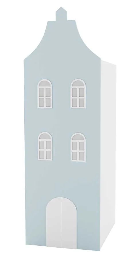Błękitna szafa domek B6-N44